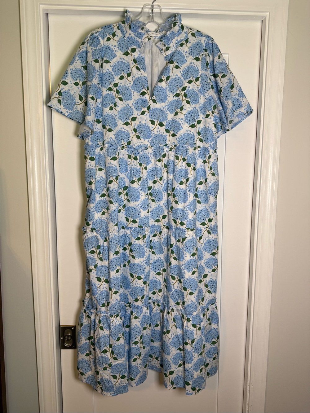 Light Blue Floral Midi Dress Shop the Mint Feeling Your Best LARGE - Picture 3 of 8